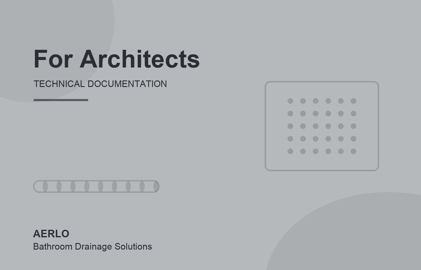 Technical drainage documentation for architects and designers