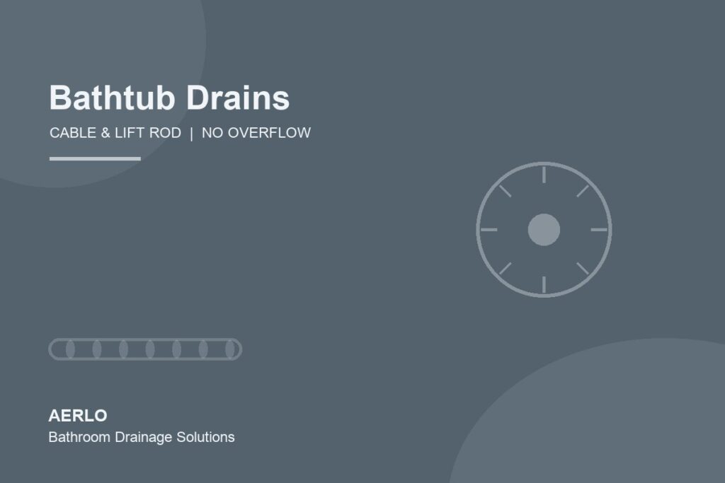 Bathtub drains cable and lift rod operated