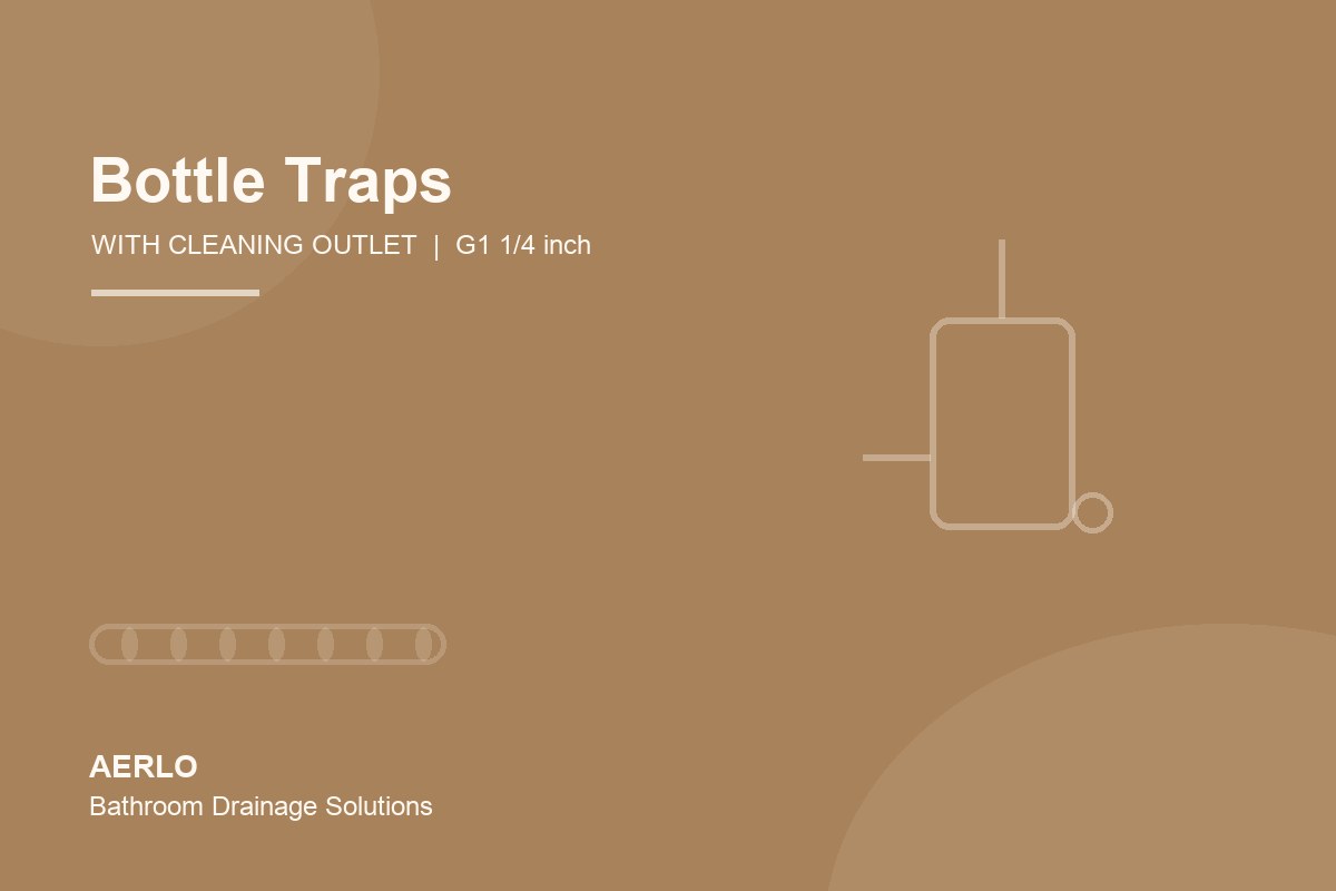 Bottle traps with cleaning outlet G1 1/4 inch