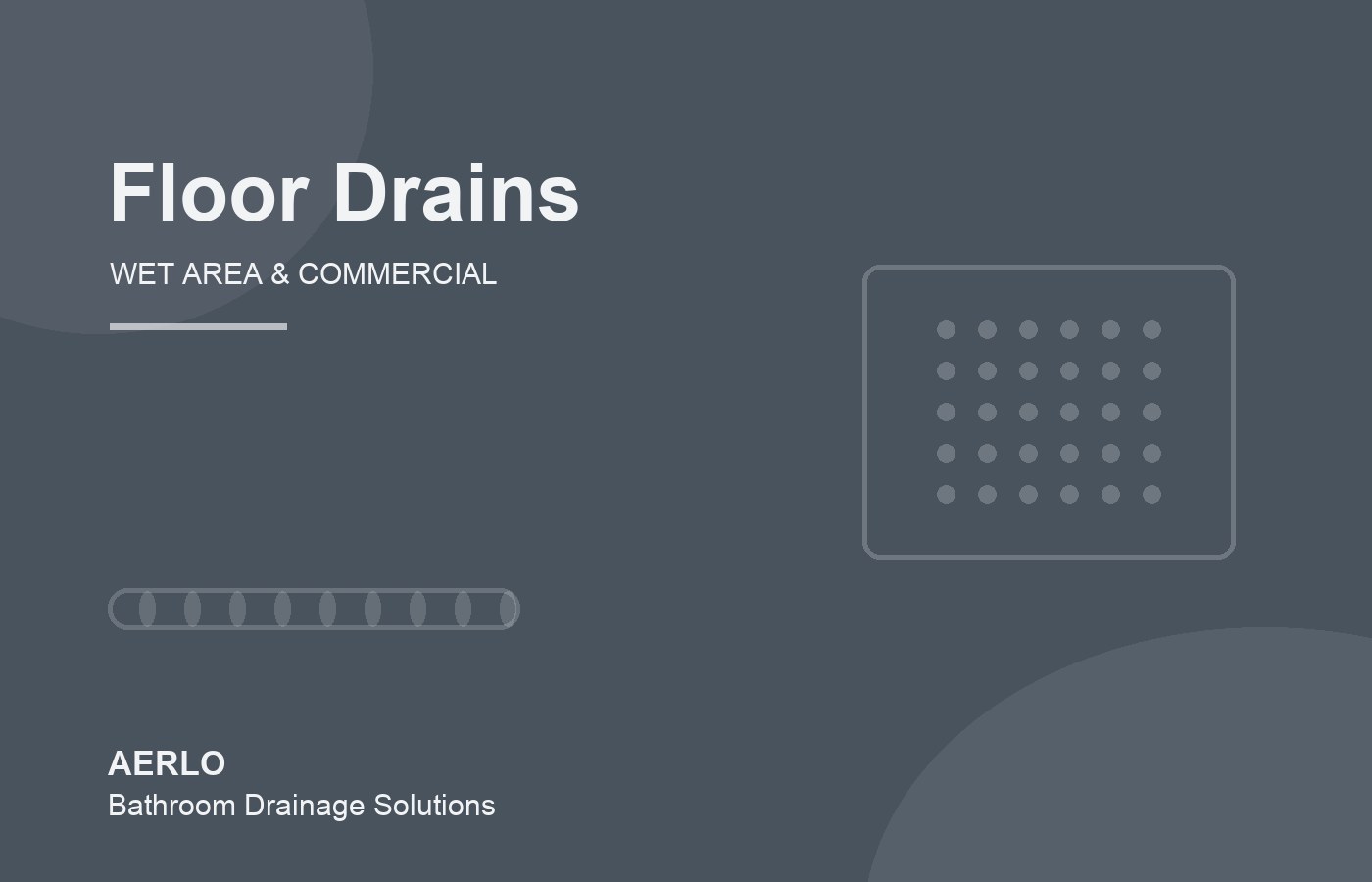 Wet area and commercial floor drains