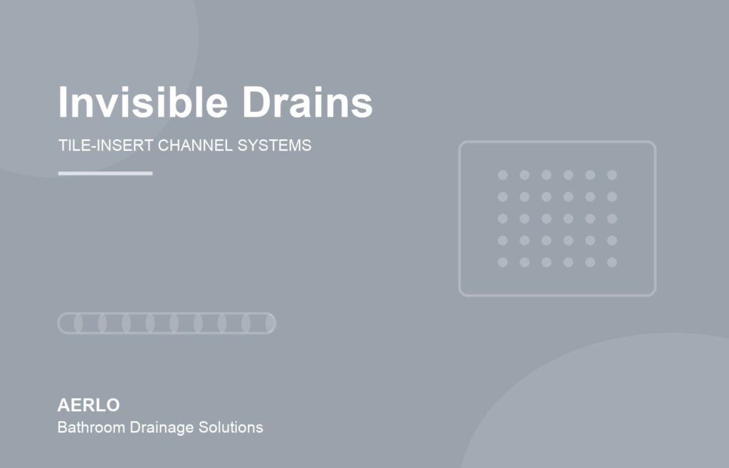 Invisible tile-insert shower drain