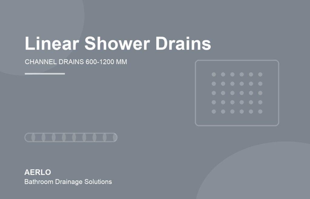 Linear shower drain channel custom lengths 200-1200 mm