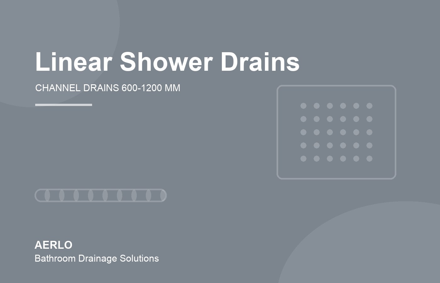 Linear shower drain channel 600-1200 mm