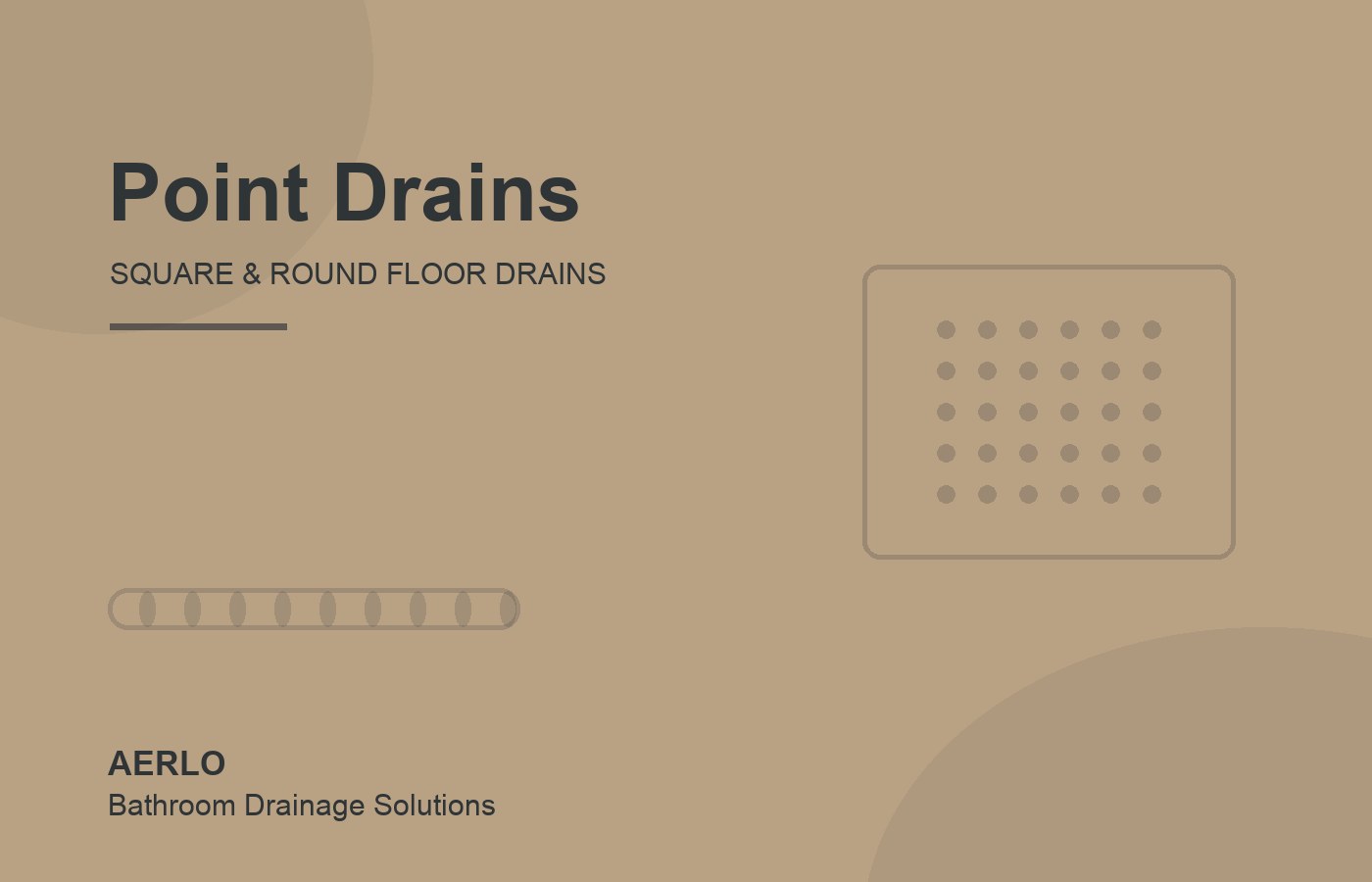 Stainless steel point drains and floor drains
