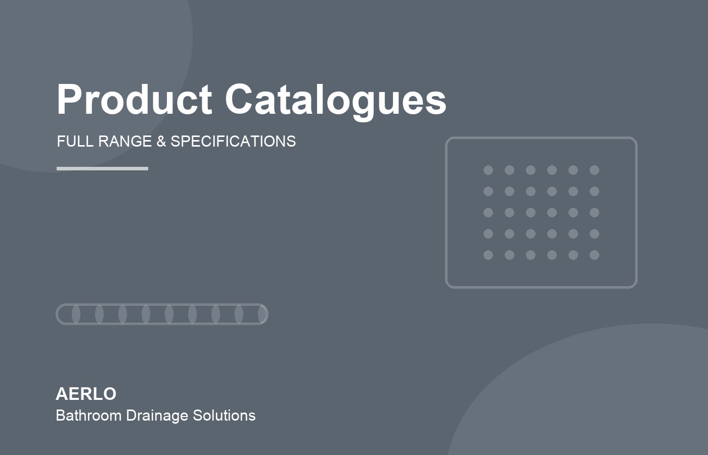 PDF catalogues covering the full AERLO drainage range