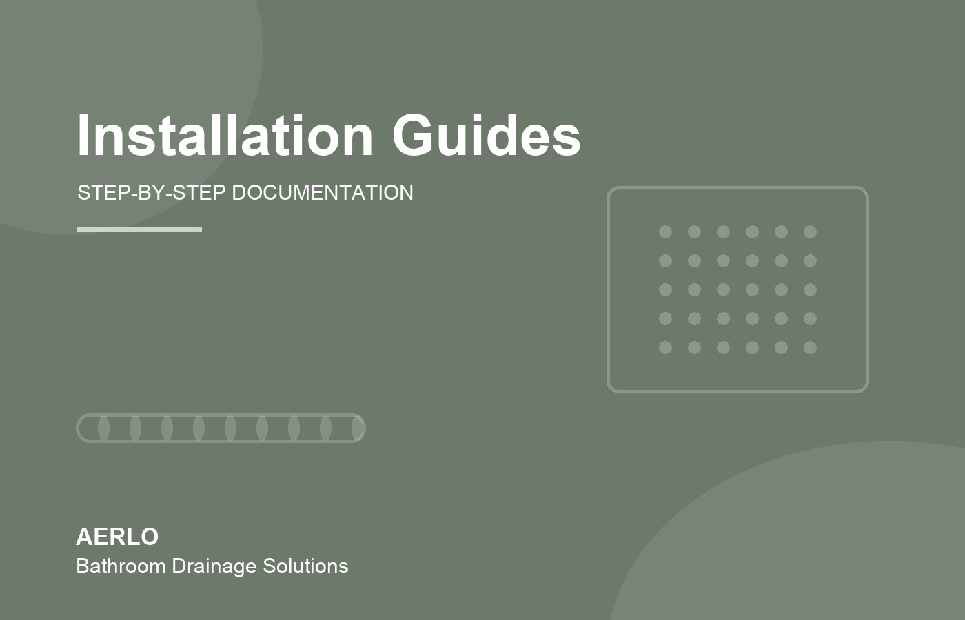 Step-by-step installation guides for AERLO shower drains