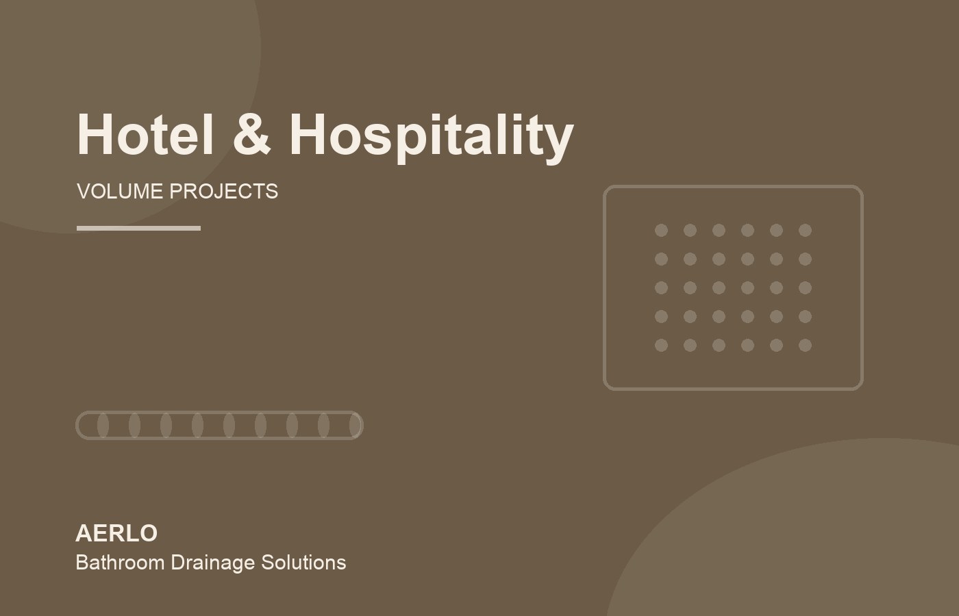 Hotel and hospitality bathroom drainage solutions