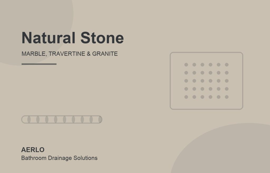 Drain for natural stone, marble and travertine floors