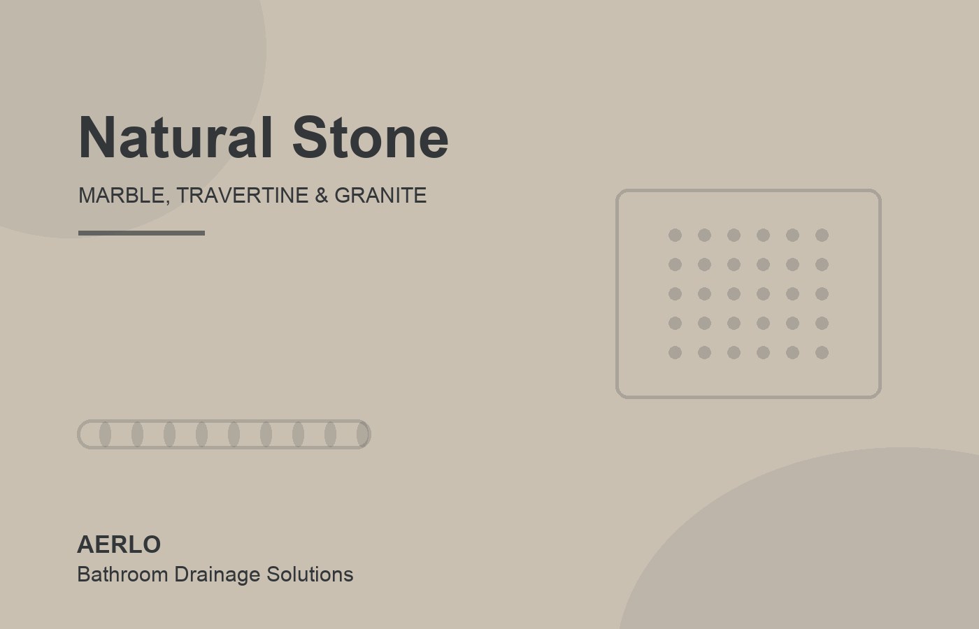 Drain for natural stone, marble and travertine floors