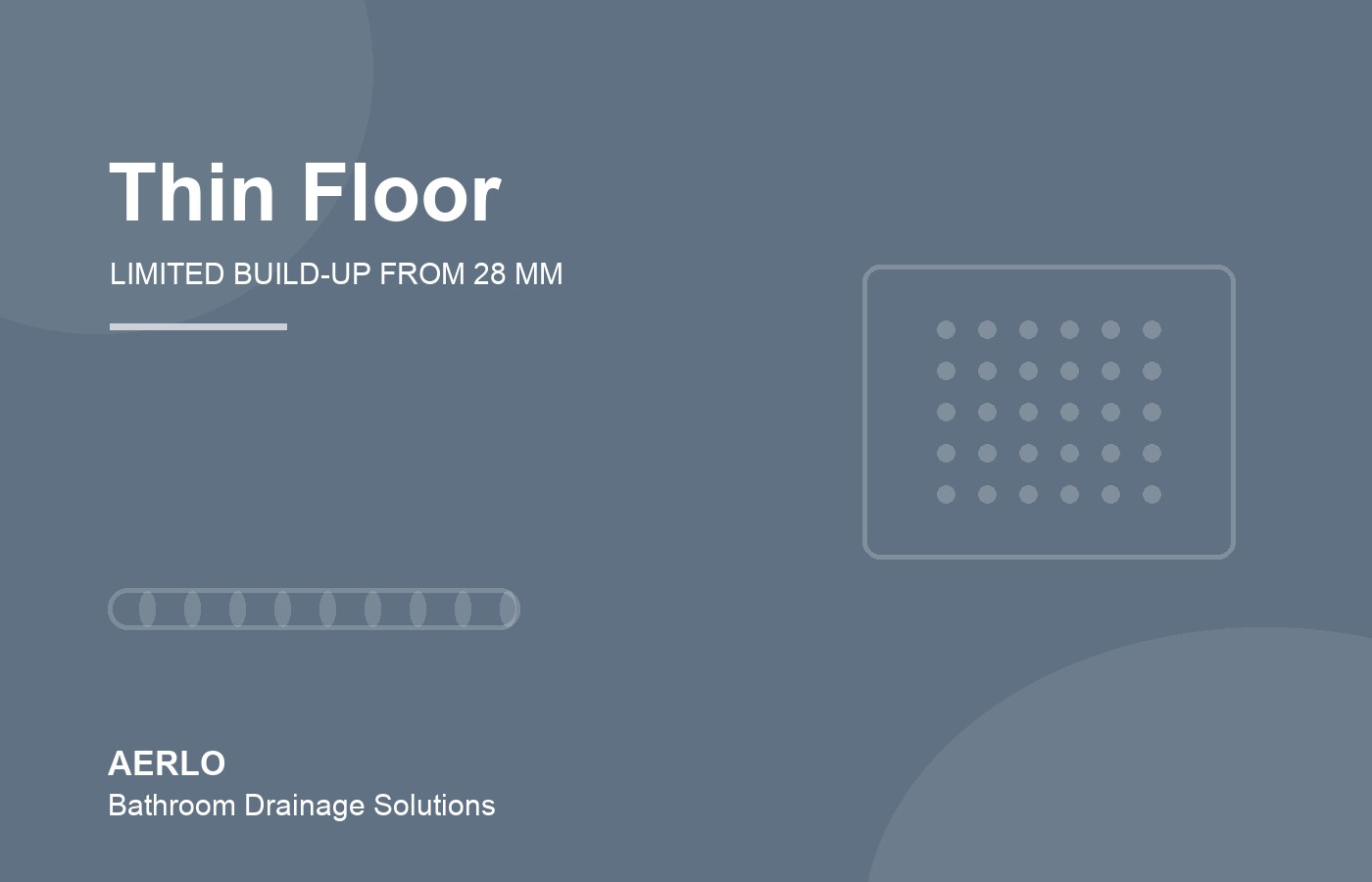Low profile shower drain for thin floors and limited build-up