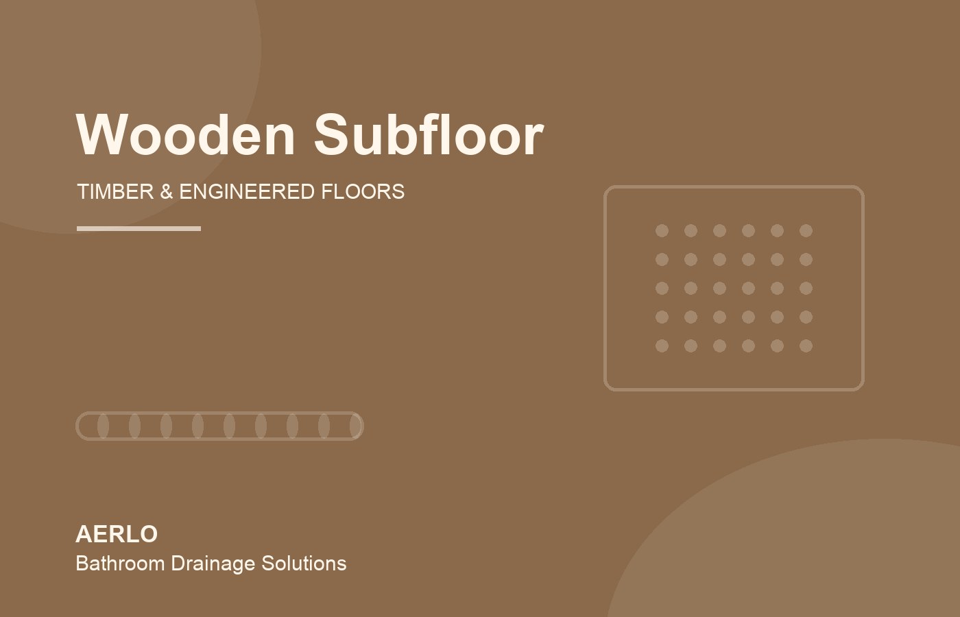 Shower drain installation on wooden subfloors and timber floors